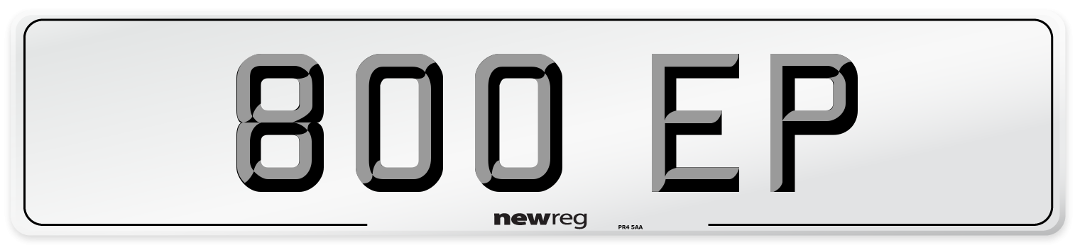 800 EP Number Plate from New Reg